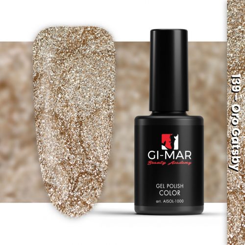 Smalto semipermanente Glitter - 139 Oro Gatsby